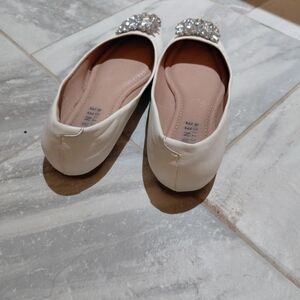 Journee Collection White Embellished Flats